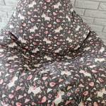  Крісло-груша бавовна "Єдиноріг на сірому фоні" KatyPuf
